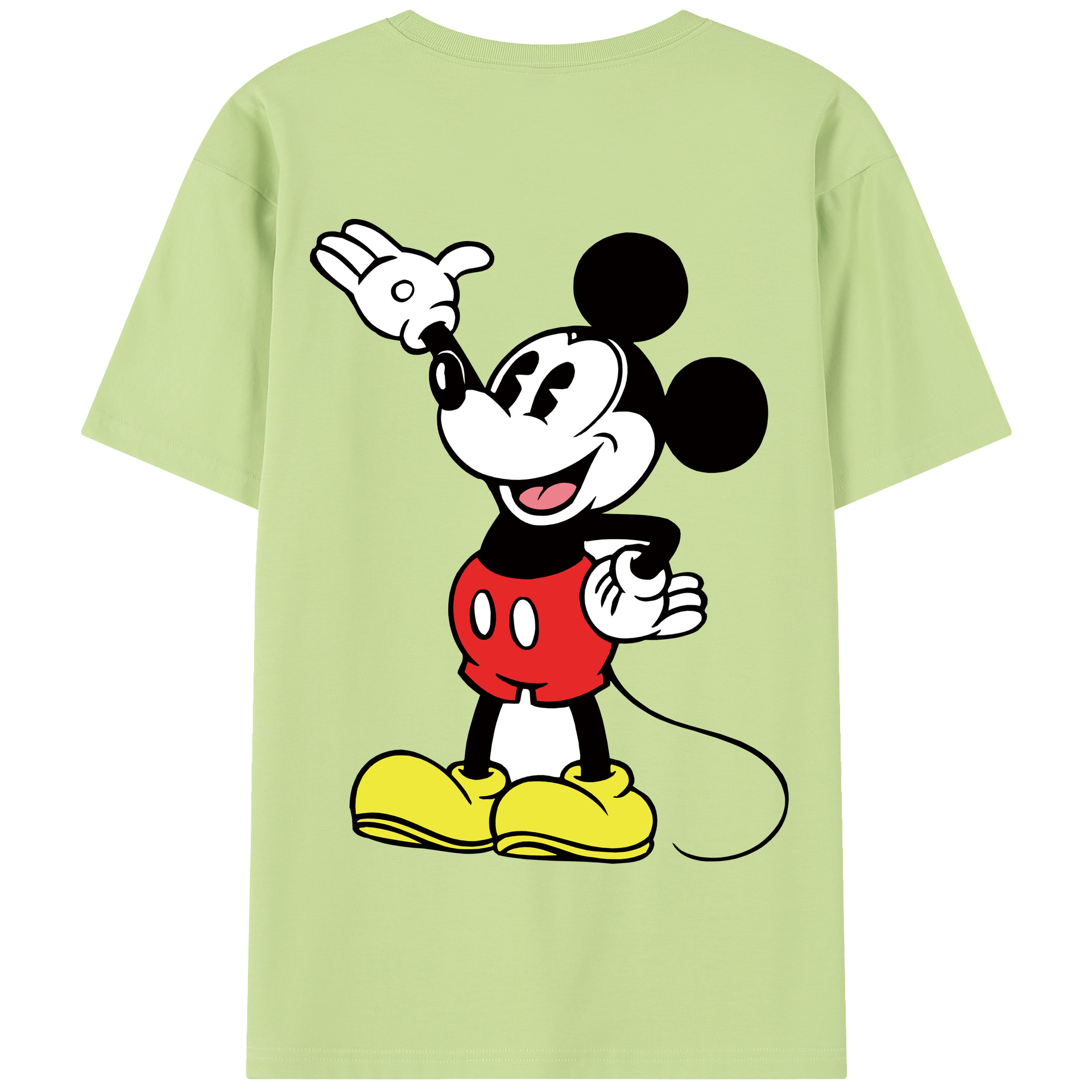 （画像用） ミッキーマウス Mickey Mouse 綿100％半袖Tシャツ（背面プリント）